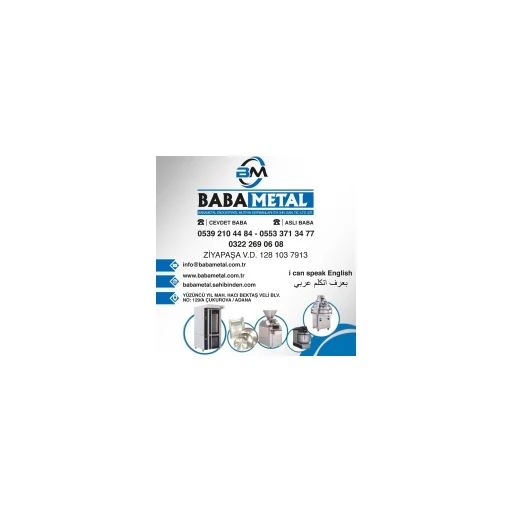 BABA METAL ENDÜSTRİYEL MUTFAK EKİPMANLARI